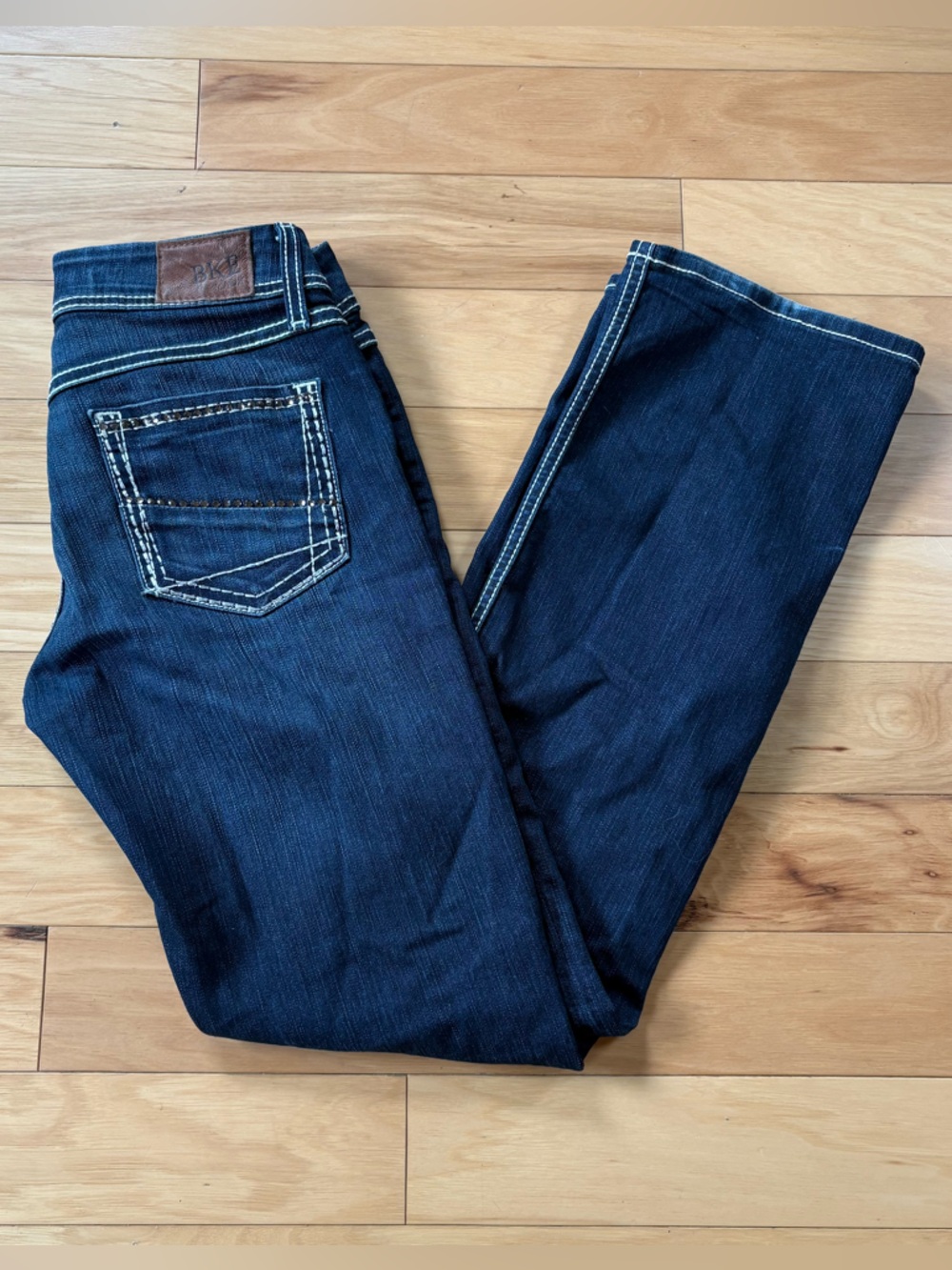 BKE Harper Bootcut Jeans Womens Sz 27 Reg Dark Wash Mid Rise Denim